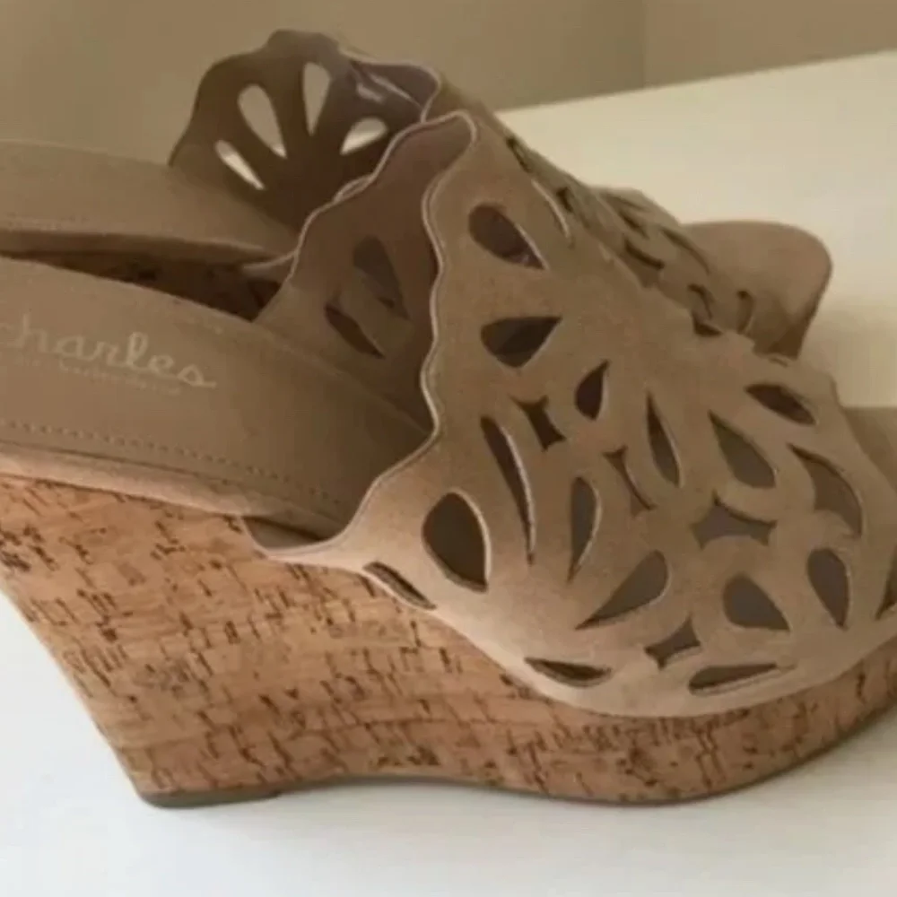 David April Cutout Wedge Sandal